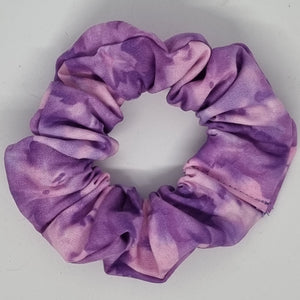 Scrunchies - Pink & Purple Water Colour Flowers