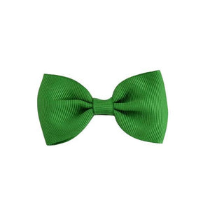 2.5 Inch Tuxedo Hair Bows - Greens