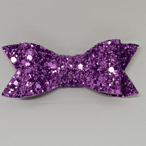 2.75 Inch Ivy Chunky Glitter Bow - Violet