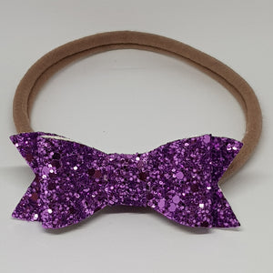 2.75 Inch Ivy Chunky Glitter Bow - Violet