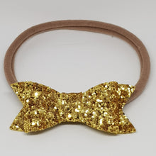 2.75 Inch Ivy Chunky Glitter Bow - Yellow Gold