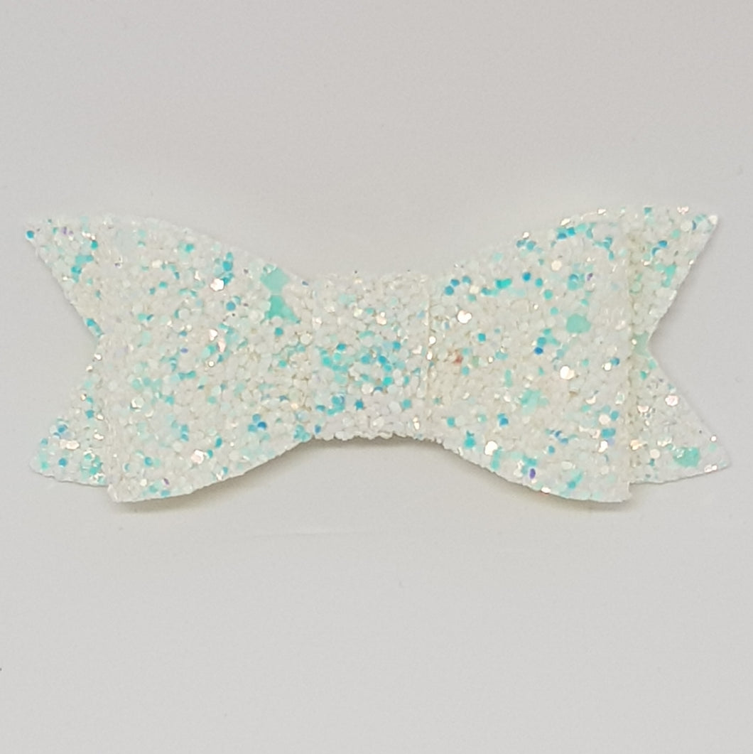 2.75 Inch Ivy Chunky Glitter Bow - Glass Slipper