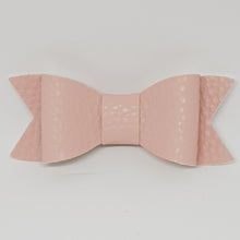 2.75 Inch Ivy Faux Leather Bow - Powder Pink
