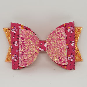 4.3 Inch Natalie Bow - Bright Petite Blooms