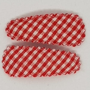 3 cm Snap Clip Sets of 2 - Gingham