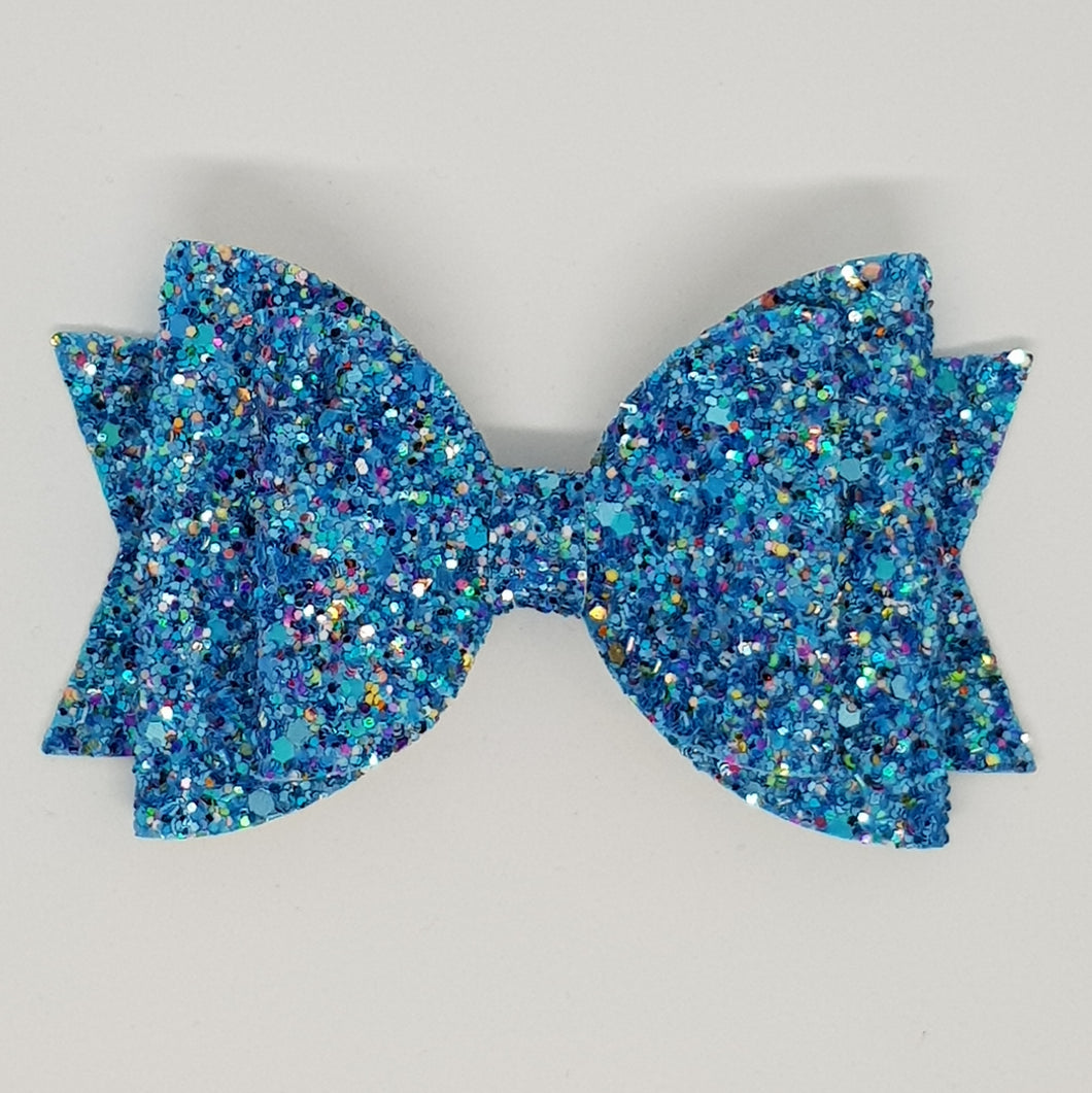 4.3 Inch Natalie Bow - Mermaizing Frosted Glitter