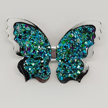 Double Fancy Butterfly Clip - Peacock