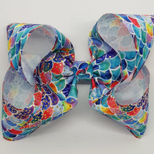 8 Inch Boutique Bow - Mermaid Scale