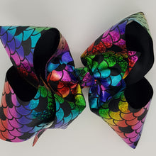 8 Inch Boutique Bow - Mermaid Scale Foil