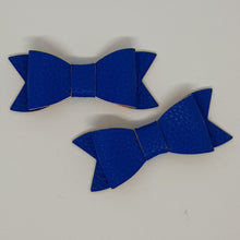 2.75 Inch Ivy Leatherette Bow - Cobalt