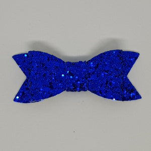 2.75 Inch Ivy Chunky Glitter Bow - Cobalt