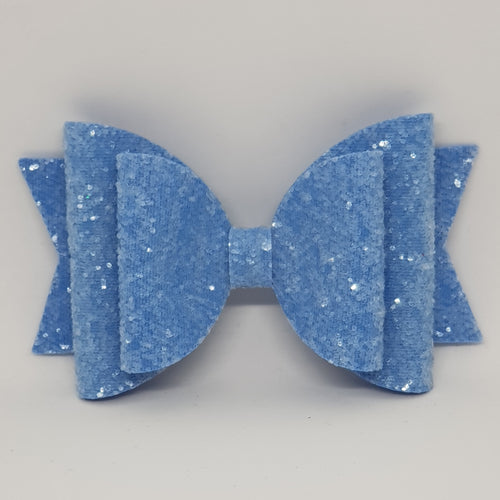4.3 Inch Natalie Bow - Cornflower Frosted Glass