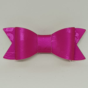 2.75 Inch Ivy Leatherette Bow - Floral Embossed
