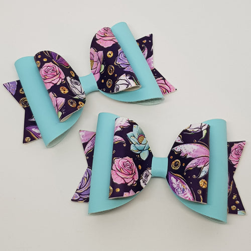 4.3 Inch Natalie Bow - Butterflies & Blooms