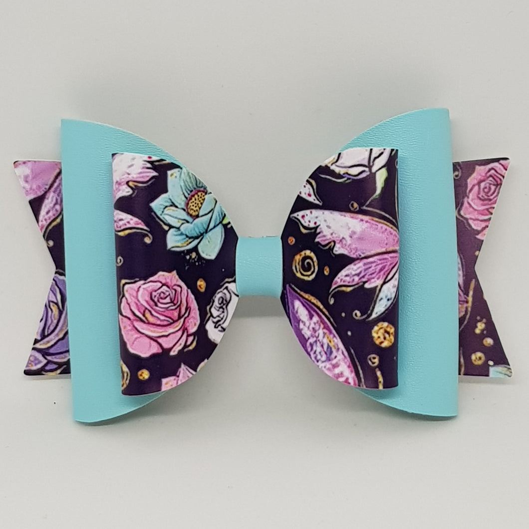 4.3 Inch Natalie Bow - Butterflies & Blooms