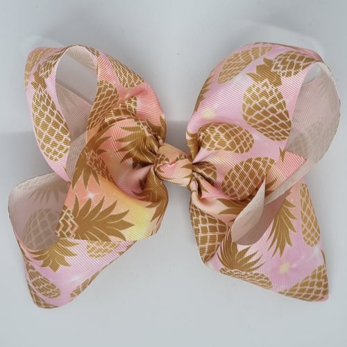 8 Inch Boutique Bow - Pineapple