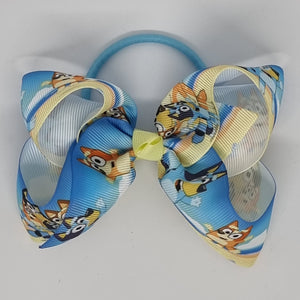 4 Inch Boutique Bow - Bluey & Bingo at the Beach