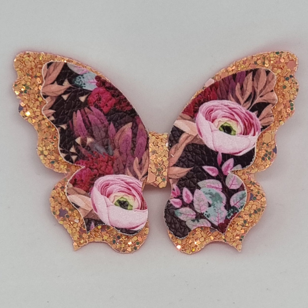Double Fancy Butterfly Clip - Dreaming Dahlias
