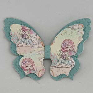 Double Fancy Butterfly Clip - Fairy with Bunny & Basket