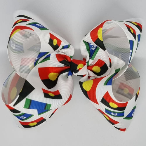 8 Inch Boutique Bow - Indigenous Flags