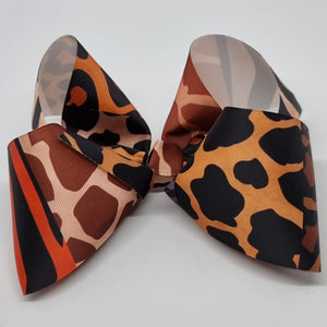 8 Inch Boutique Bow - Animal Prints