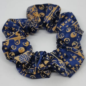 Scrunchies - Blue & Golds Abstract