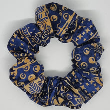 Scrunchies - Blue & Golds Abstract