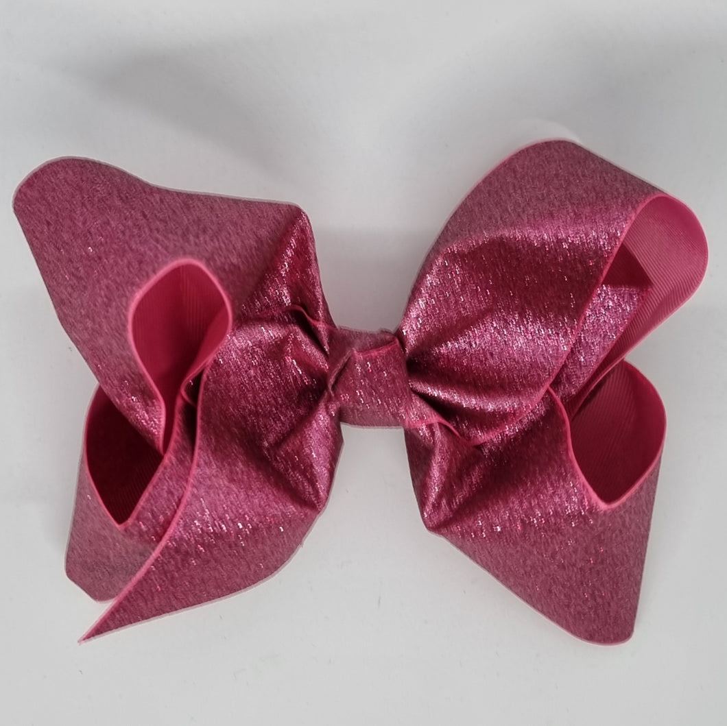 8 Inch Boutique Bow - Sublimated Glitter Rose Wine