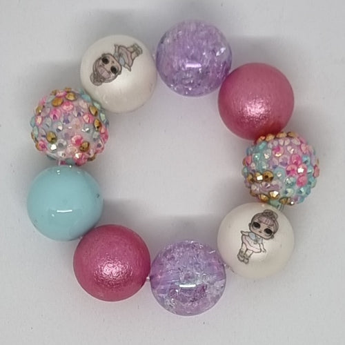 Bubblegum Bling Bracelet - LOL Inspired Crystal Queen
