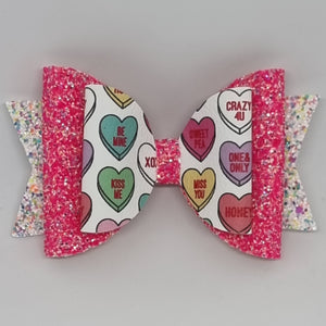4.3 Inch Natalie Bow - Candy Love Hearts