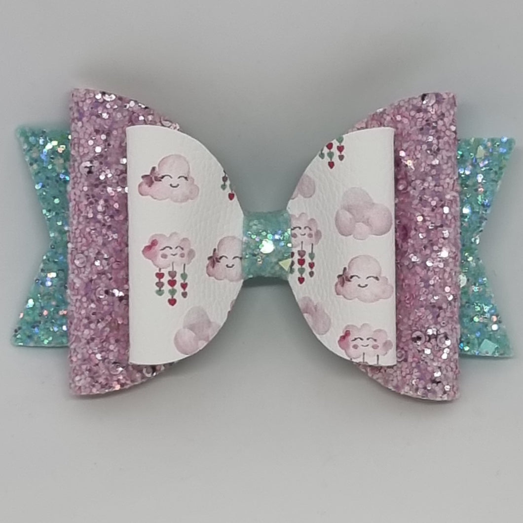 4.3 Inch Natalie Bow - Lilac Clouds