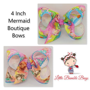 4 Inch Boutique Bow - Mermaids