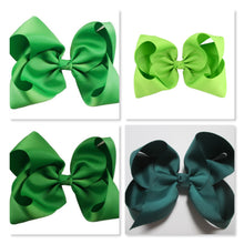 8 Inch Boutique Bow - Greens