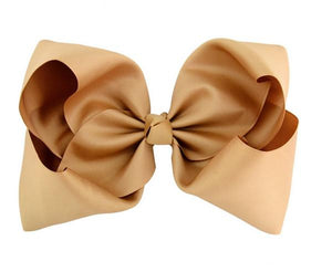 8 Inch Boutique Bow - Cream to Browns
