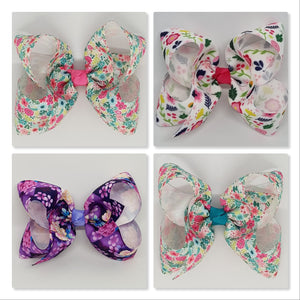4 Inch Boutique Bow - Flowers