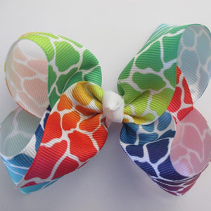 4 Inch Boutique Bow - Giraffe