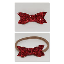 2.75 Inch Ivy Chunky Glitter Bow - Ruby Red